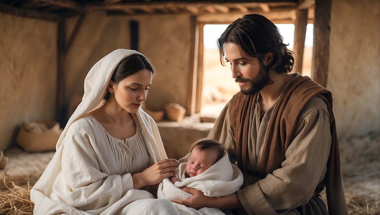 Jesu Geburt menschlich